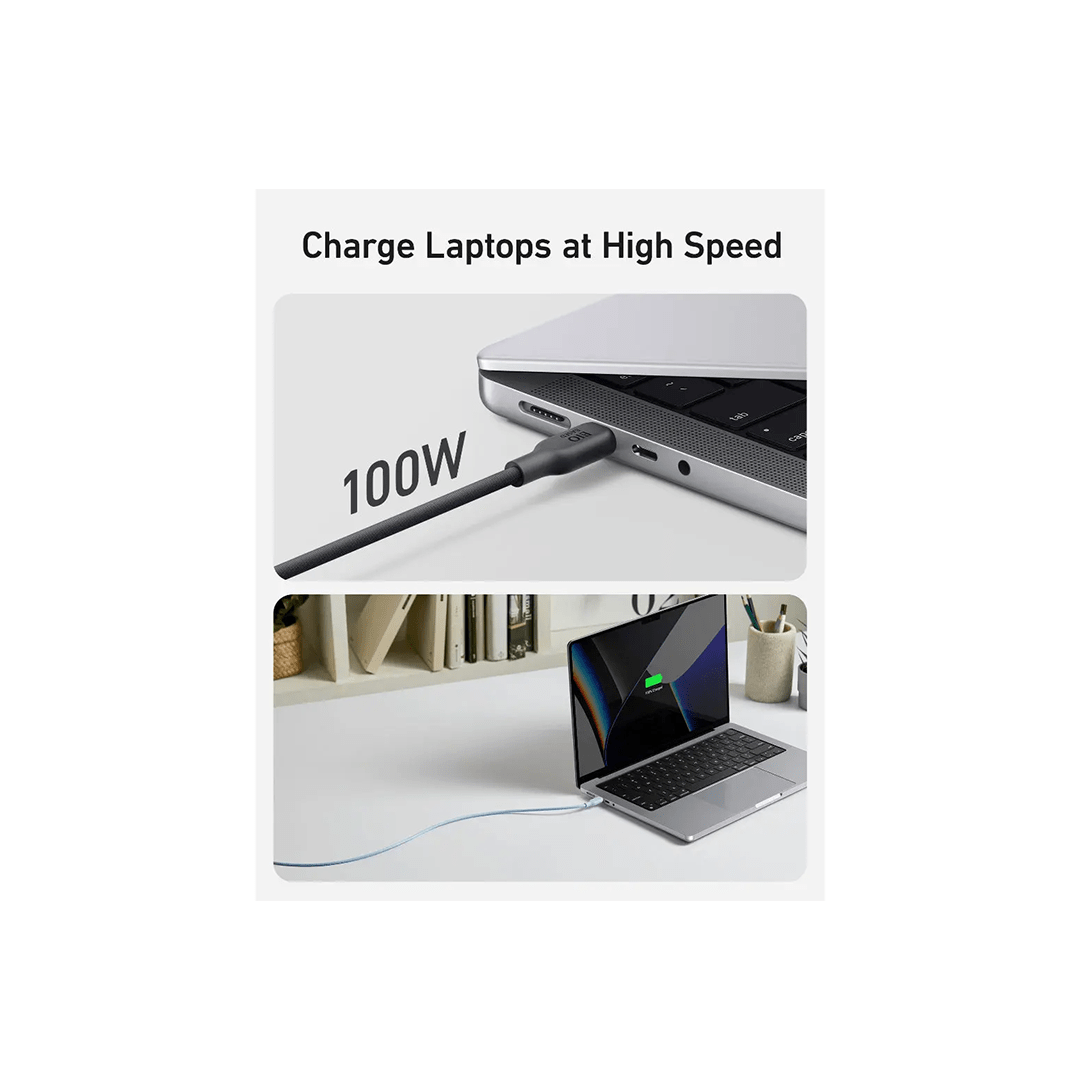 Anker 544 USB C Cable 100W Type C to Type C Cable 3ft - Black in Qatar Anker 544 USB C Cable 100W Type C to Type C Cable 3ft - Black in Qatar